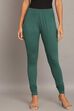 Camel Cotton Blend Solid Churidar image number 2