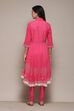 Turquoise Cotton Anarkali Solid Kurta Churidar Suit Set image number 5