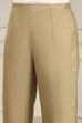 Beige Viscose Rayon Straight Pants image number 1