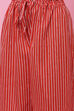 Red Cotton Straight Kurta Palazzo Suit Set