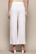 Beige Viscose Blend Solid Palazzo image number 4