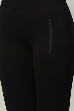 Black Fitted Joggers image number 1