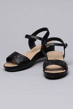 Black Pu Formal Sandals image number 0