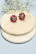 Dark Pink Brass Earrings image number 0