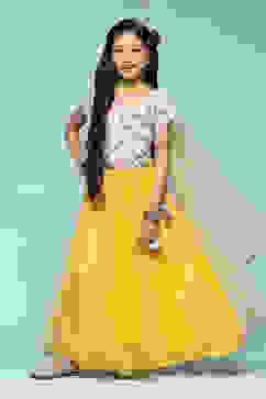 Multicolor Poly Viscose Lehenga Set image number 0