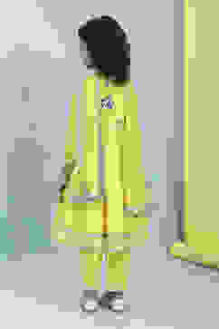 Yellow Cotton Embroidered Gathered Suit Set image number 4