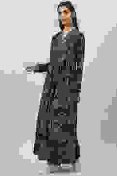 Indigo Pink Acrylic Flared Printed Dress image number 2