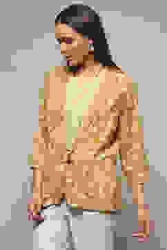 Ochre Rayon Straight Jacket image number 4