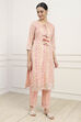 Peach Chanderi Blend Banarasi Unstitched Suit Set image number 6