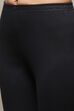 Black Cotton Straight Kurta Churidar Suit Set image number 2