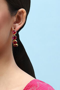 Red Brass Earrings image number 1