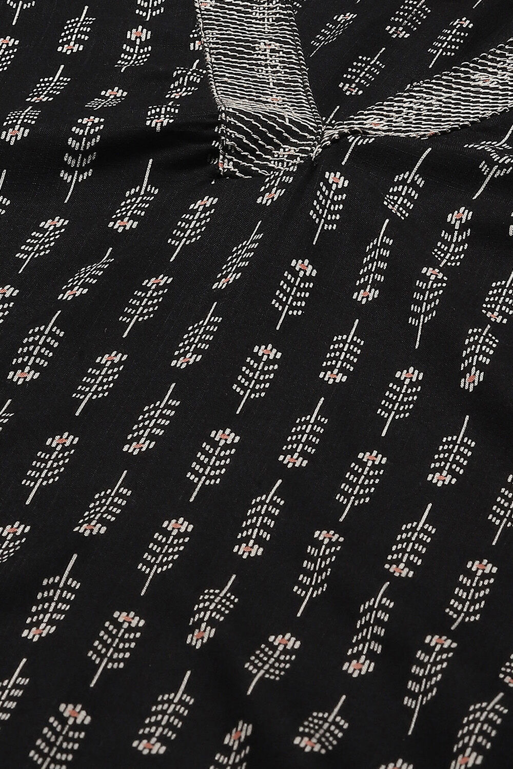 Black Viscose Rayon Printed Short Kurta image number 1