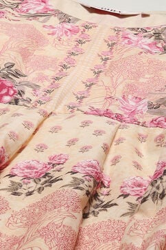 Pink Cotton Anarkali Kurta Churidar Suit Set image number 1