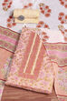 Green Cotton Screen Print Unstitched Suit Set image number 0