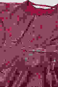 Wine Cotton Flared Printed Dress image number 1