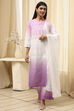 Pink Cotton Schiffli Straight Suit Set image number 6