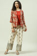 Terracotta Cotton Straight Printed Jacket