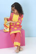 Pink Cotton Printed Straight Suit Set image number 0
