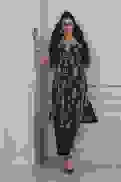 Indigo Cotton Printed Strappy Straight Kurta Set image number 6