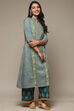 Yellow Cotton A-Line Kurta Palazzo Suit Set image number 0