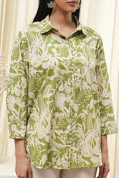 Natural Green Straight Shirt image number 1