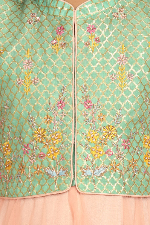 Peach Anarkali Suit-Set image number 1