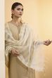 Off-White Poly Zari Dupatta image number 0