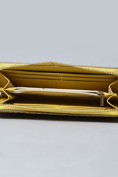 Yellow Pu Leather Wallet image number 4