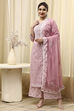 Grey Cotton Printed Unstitched Suit Set image number 7