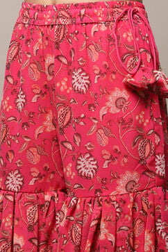 Deep Fuchsia Polyester Straight Kurta Garara Suit Set image number 2
