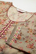 Blush Pink Cotton Double Layered Kurta Churidar Suit Set image number 1