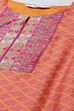 Orange Cotton Blend Straight Kurta Palazzo Suit Set image number 1