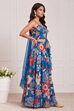 Blue Viscose Rayon Printed Lehenga Set image number 6