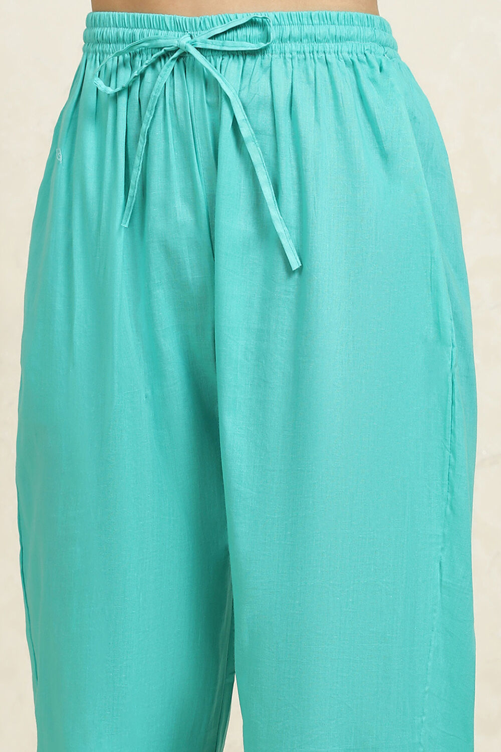 Green Cotton Floral Unstitched Suit Set image number 3