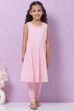 Pink Polyester Flared Printed Suit Set image number 7