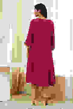 Red Cotton Solid A-Line Kurta image number 3