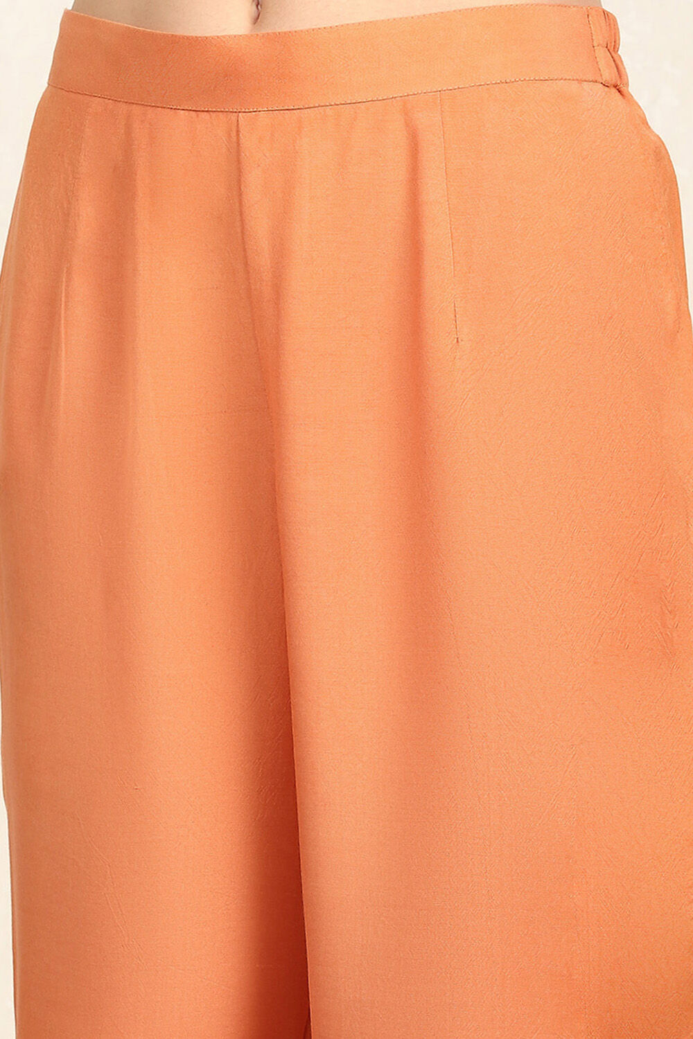 Orange Muslin Unstitched Suit Set image number 3