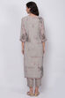 Moss Green Art Silk Straight Kurta Slim Pant Suit Set image number 5