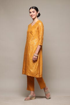 Ochre Rayon Flared 2 Piece Set image number 3