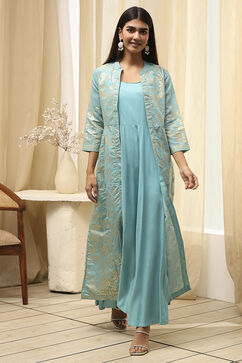 Turquoise Polyester  Dress image number 6