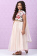 Off White Cotton Lehenga Set image number 0