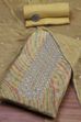 Olive Rust Cotton Printed Embroidered Unstitched Suit Set image number 0