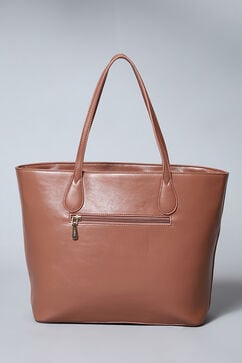 Blush Pink Pu Leather Tote Bag image number 3