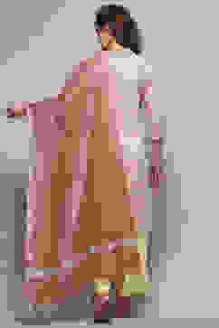 Rose Pink Yard-Dyed Dupatta image number 4