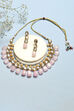Light Pink Brass Necklace Set