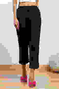 Black Cotton Straight Pant image number 5