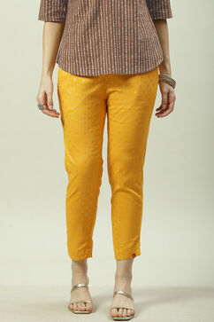 Gold Viscose Narrow Pant image number 2