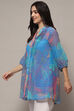 Blue Polyester Straight Kurta image number 2