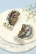Oxidised Multicolour Brass Earrings image number 0