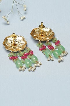 Mint Green Alloy Earrings image number 2